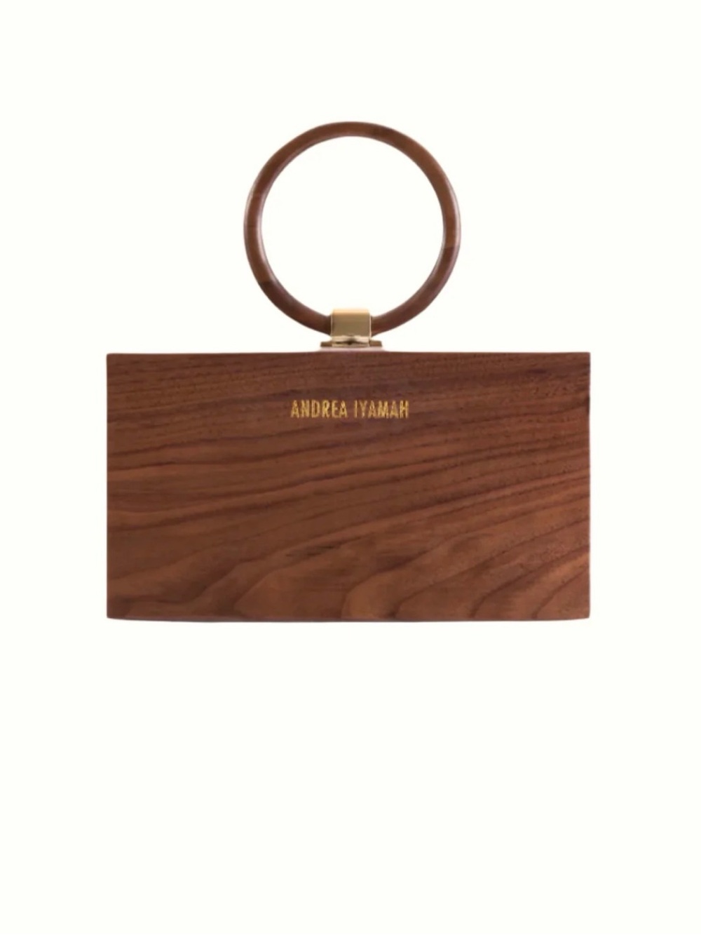 NWT Andrea Iyamah Wooden Clutch